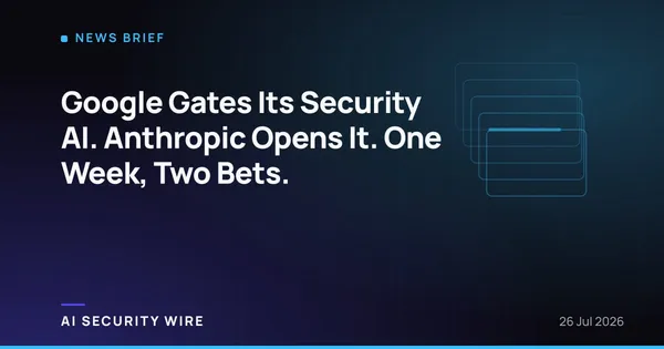 img of Google Gates Its Security AI. Anthropic Opens It. One Week, Two Bets.