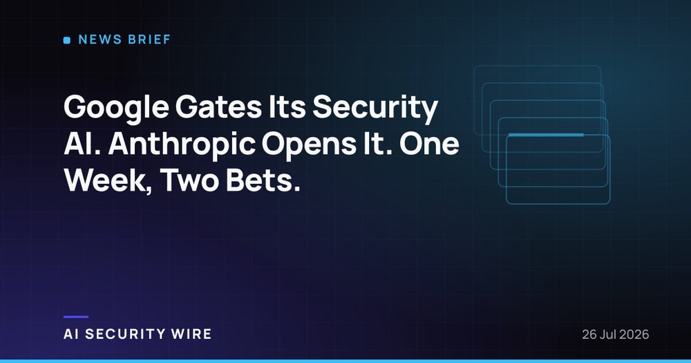 img of Google Gates Its Security AI. Anthropic Opens It. One Week, Two Bets.