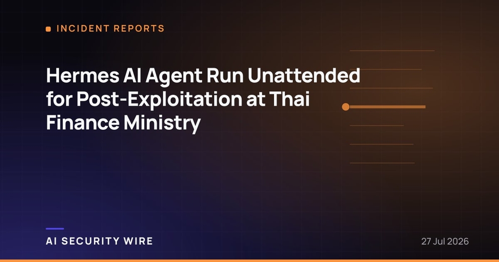 img of Hermes AI Agent Run Unattended for Post-Exploitation at Thai Finance Ministry