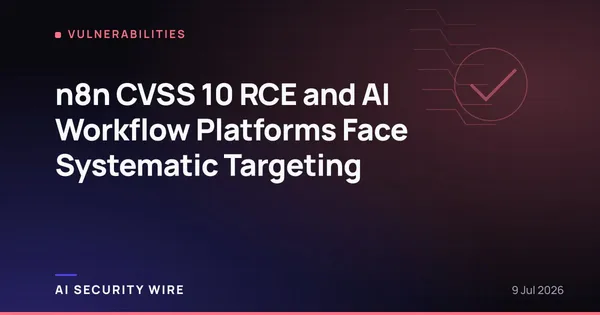 img of n8n CVSS 10 RCE and AI Workflow Platforms Face Systematic Targeting