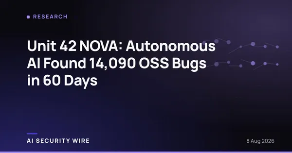 img of Unit 42 NOVA: Autonomous AI Found 14,090 OSS Bugs in 60 Days